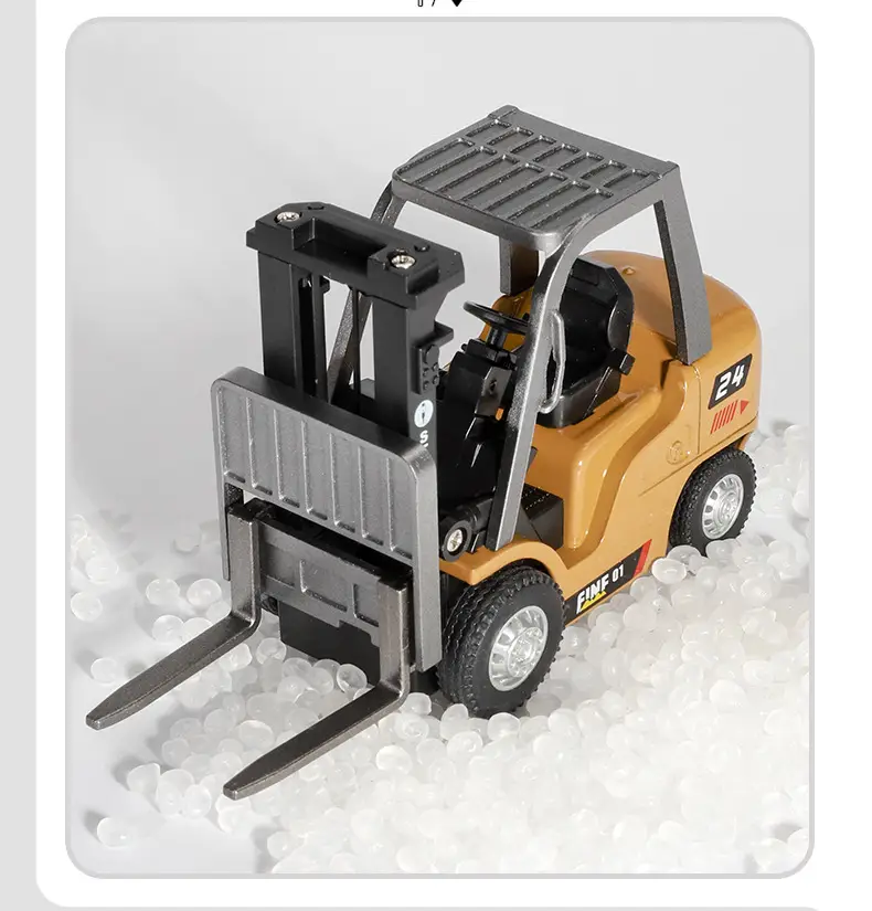 Mini Remote Control Forklift Crane Alloy 1:64 Wireless Bluetooth Engineering Vehicle Toy with Lifting Function Ai Toy — feature 9
