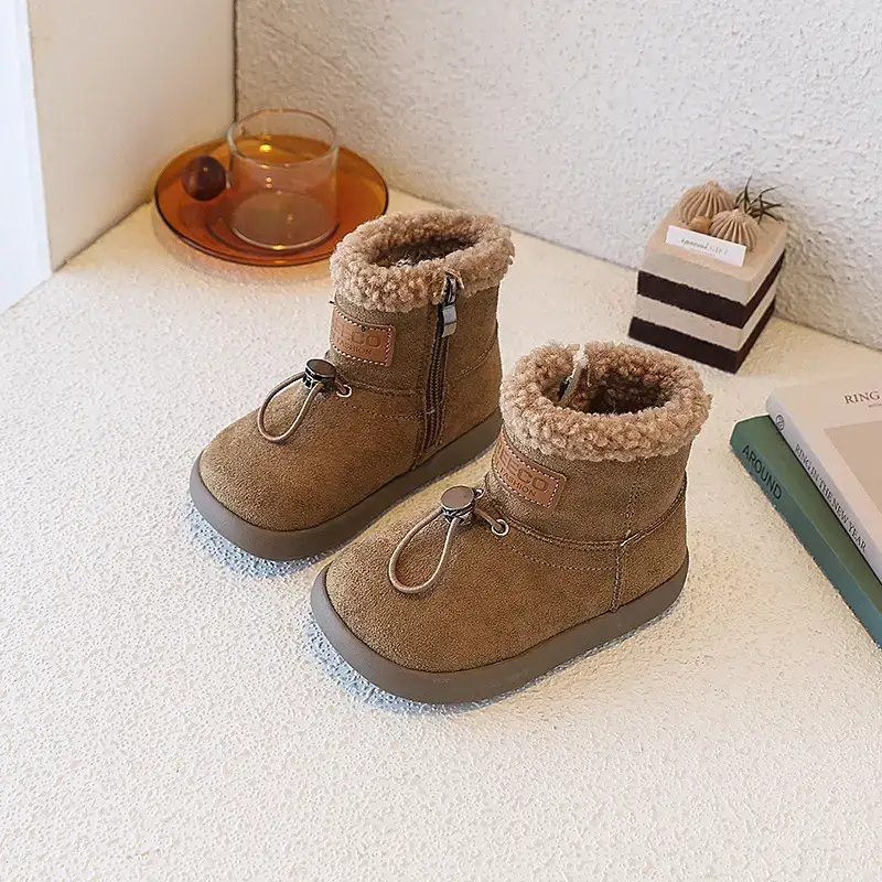 Baby Girl Fleece Lined Snow Boots Brown