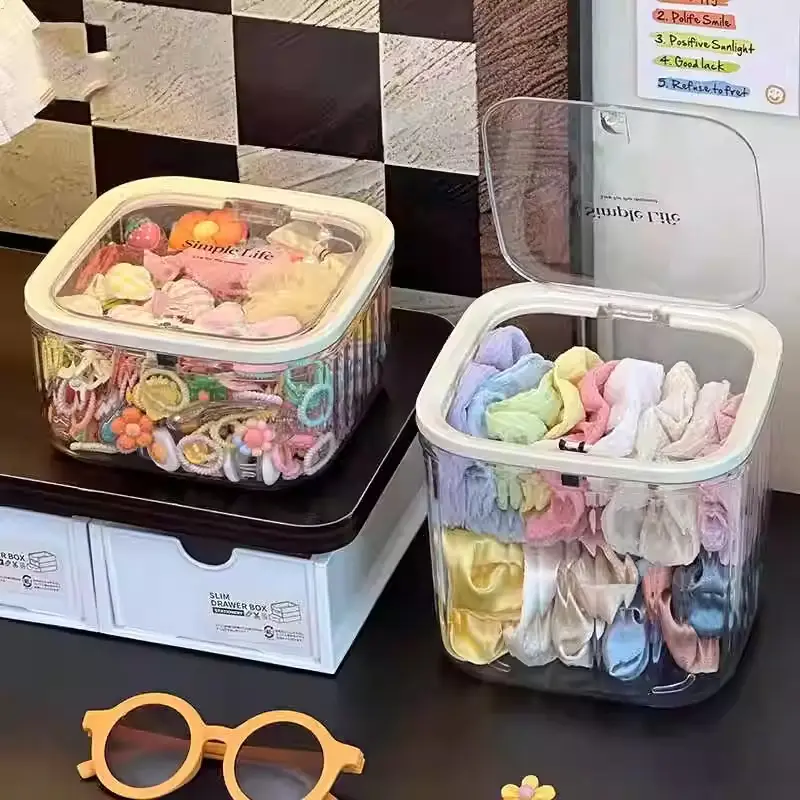 Children's Hair Accessories Storage Box Little Girl's Hair Rope Rubber Band Jewelry Box Hairpin Hairpin Headwear Large Capacity Jewelry Box