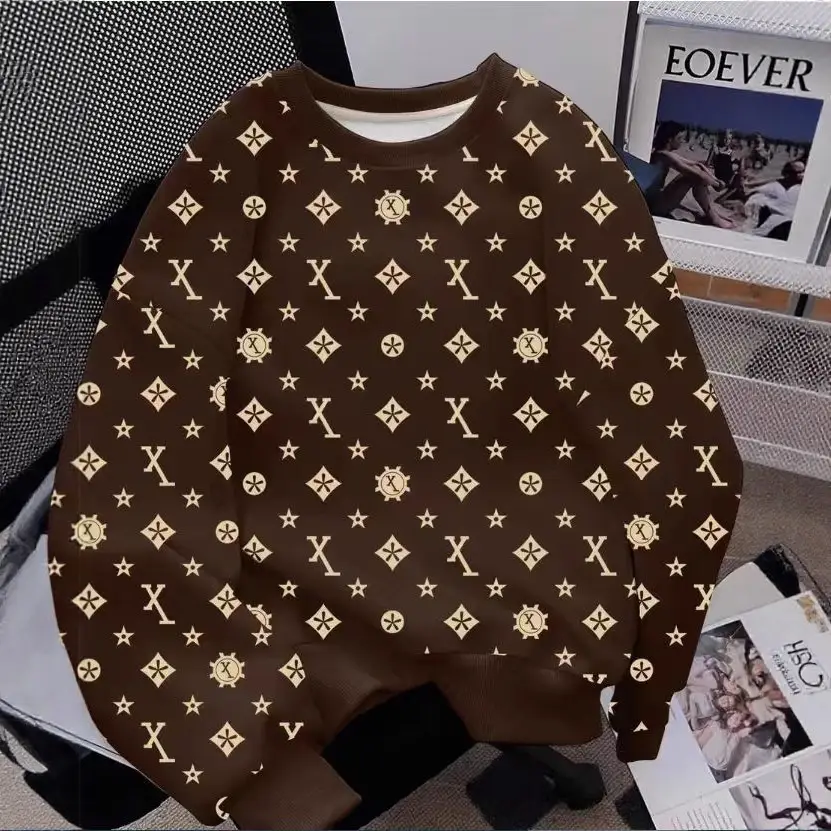 Women Crossbody Sweatshirt Black Printed Loose Fit