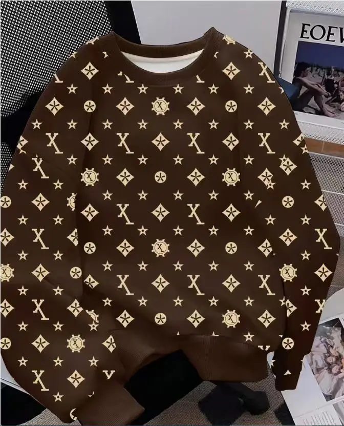 Women Crossbody Sweatshirt Black Printed Loose Fit
