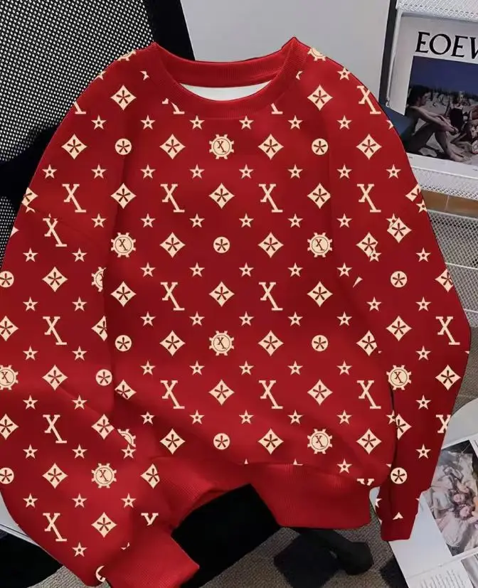 Women Crossbody Sweatshirt Black Printed Loose Fit