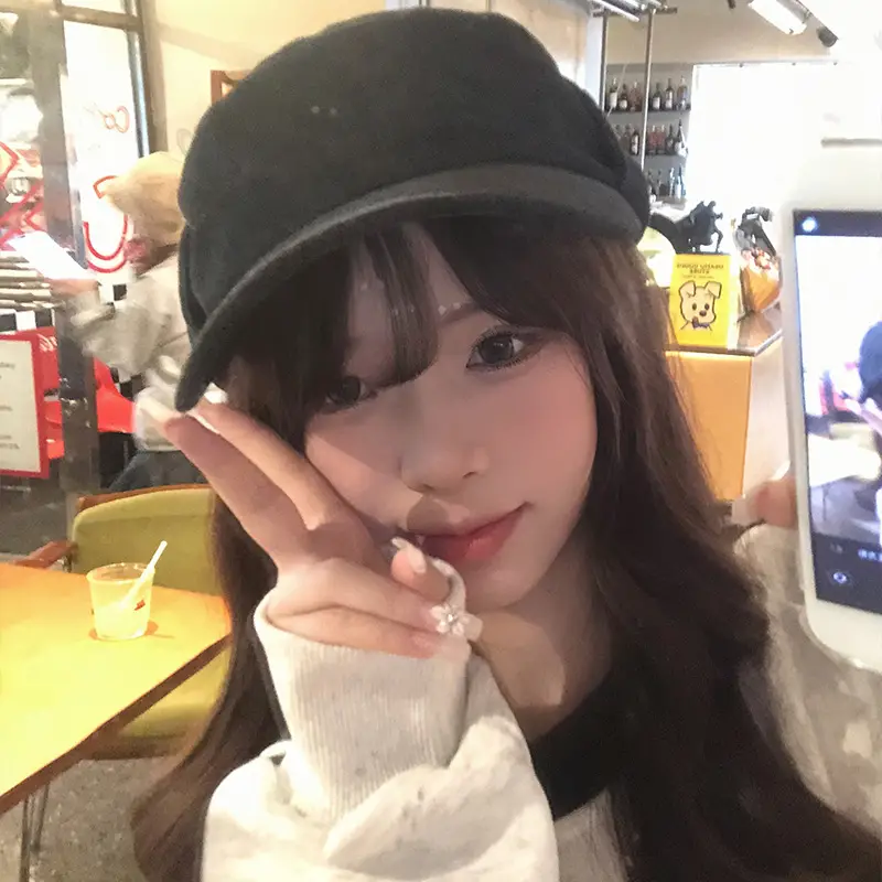 Women British Retro Hat Baseball Cap Small Face Look Large Head - Image 4