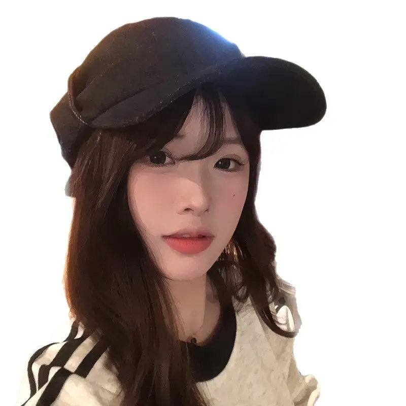 Women British Retro Hat Baseball Cap Small Face Look Large Head - Image 7