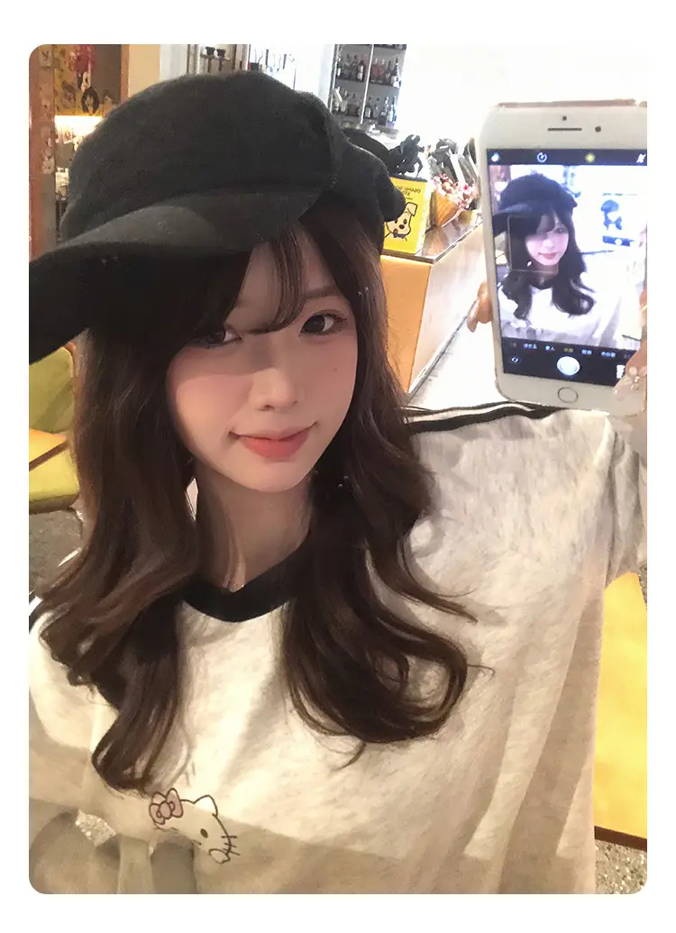 Women British Retro Hat Baseball Cap Small Face Look Large Head — feature 14