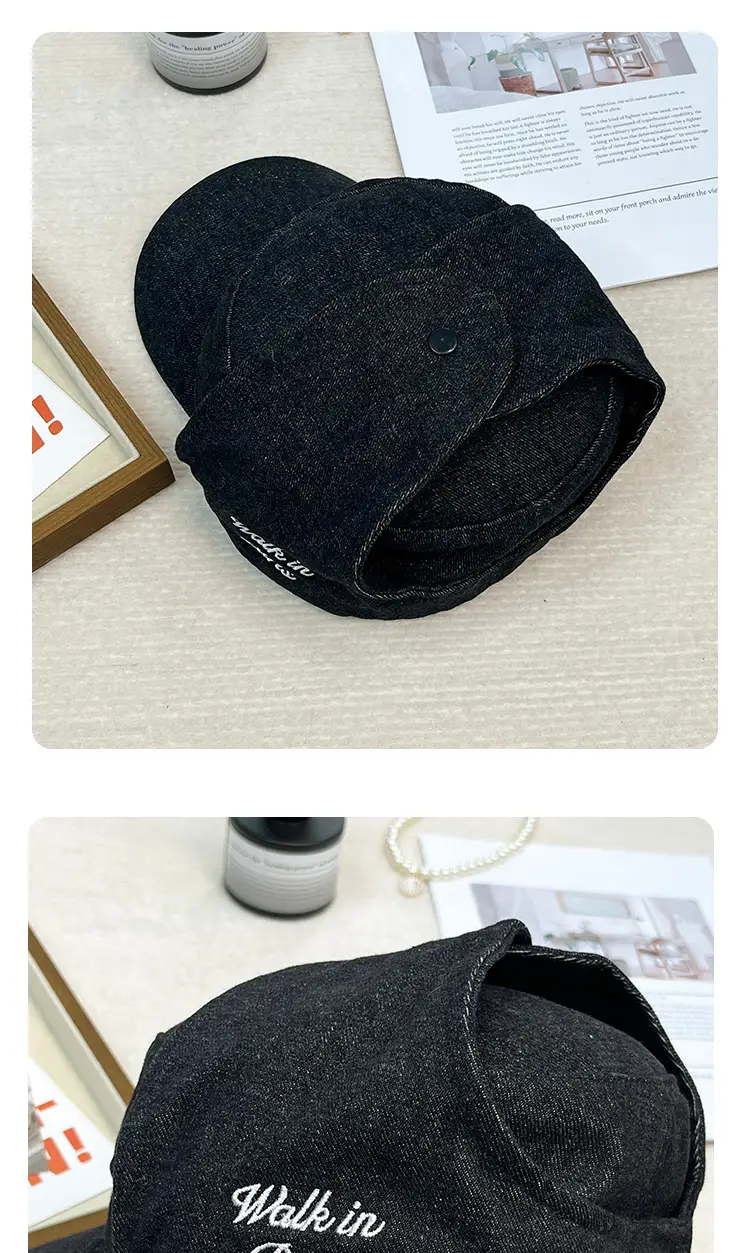 Women British Retro Hat Baseball Cap Small Face Look Large Head — feature 15