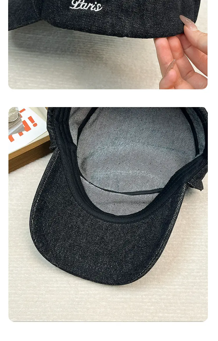 Women British Retro Hat Baseball Cap Small Face Look Large Head — feature 16