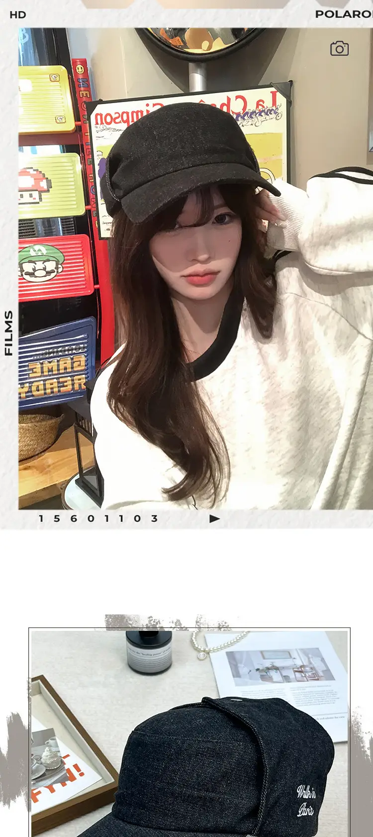 Women British Retro Hat Baseball Cap Small Face Look Large Head — feature 8