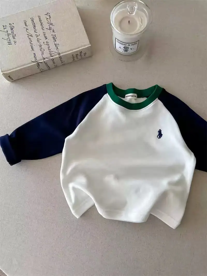 Children's Australian Velvet Long Sleeve Striped T-Shirt Set