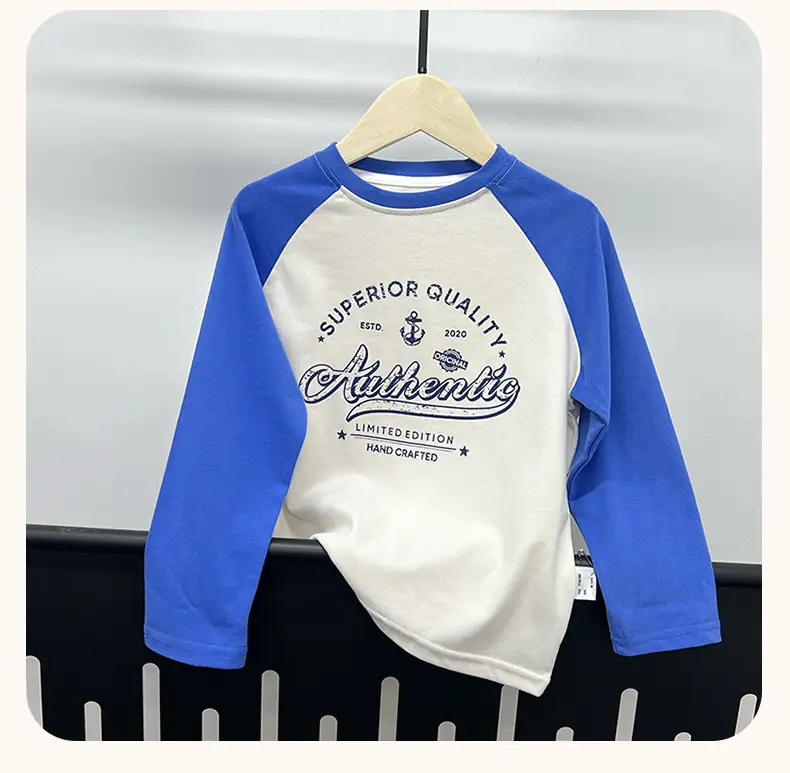 26 Spring Boys Long Sleeve T-Shirt White Black Cartoon Print — feature 41