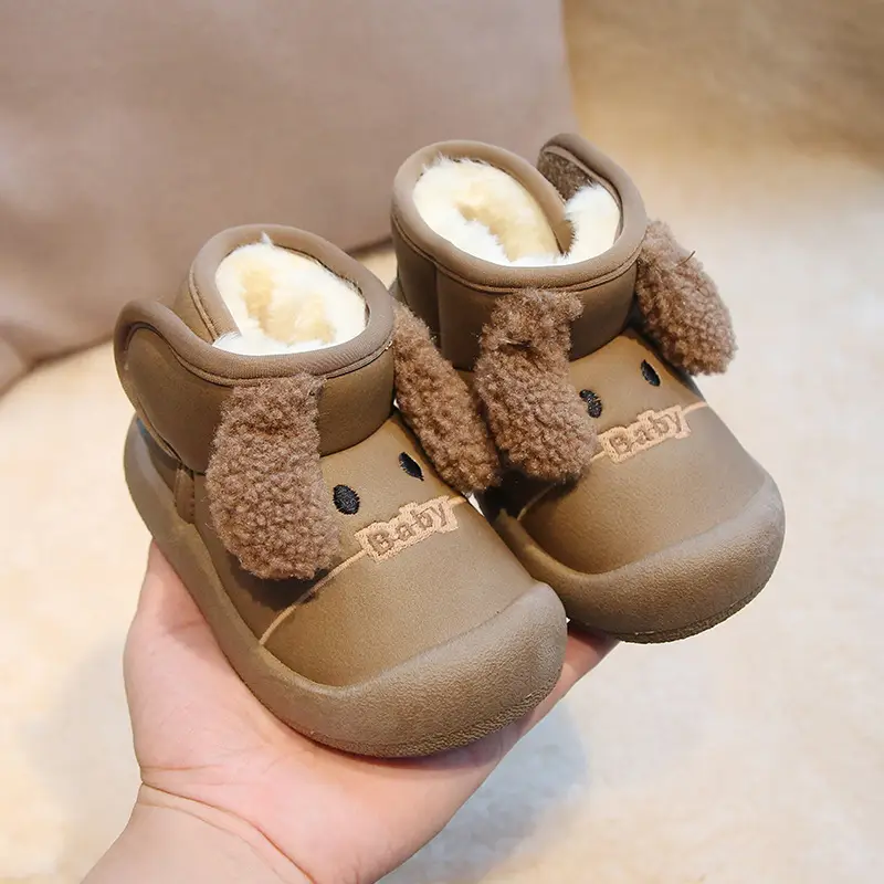 Baby Fleece Lined Snow Boots Warm Winter Kids Shoes