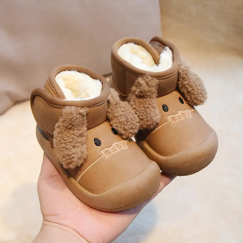 Baby Fleece Lined Snow Boots Warm Winter Kids Shoes