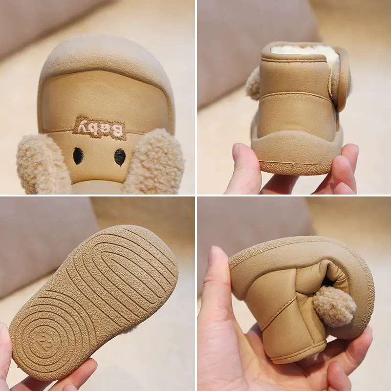 Baby Fleece Lined Snow Boots Warm Winter Kids Shoes