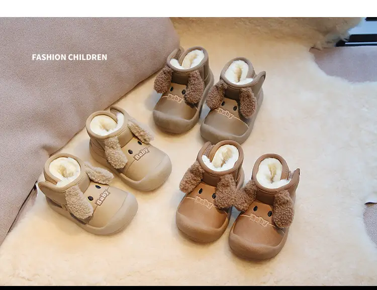 Baby Fleece Lined Snow Boots Warm Winter Kids Shoes — feature 10