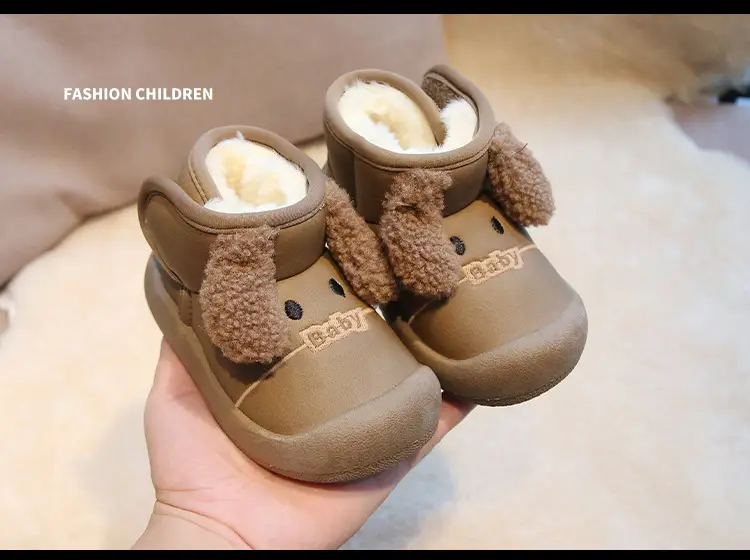 Baby Fleece Lined Snow Boots Warm Winter Kids Shoes — feature 14