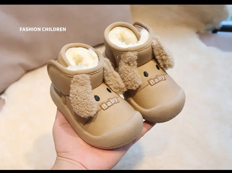 Baby Fleece Lined Snow Boots Warm Winter Kids Shoes — feature 18