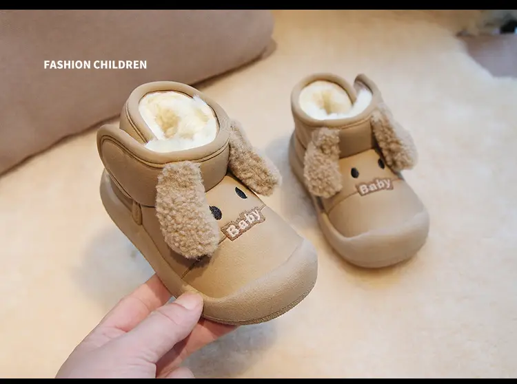 Baby Fleece Lined Snow Boots Warm Winter Kids Shoes — feature 19
