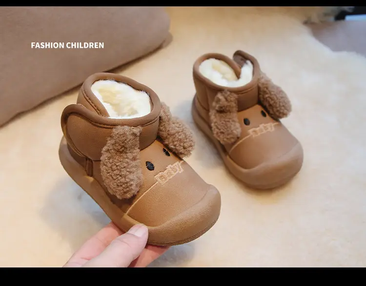 Baby Fleece Lined Snow Boots Warm Winter Kids Shoes — feature 23