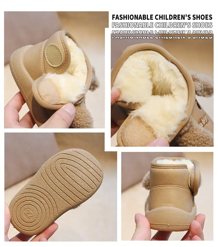 Baby Fleece Lined Snow Boots Warm Winter Kids Shoes — feature 9