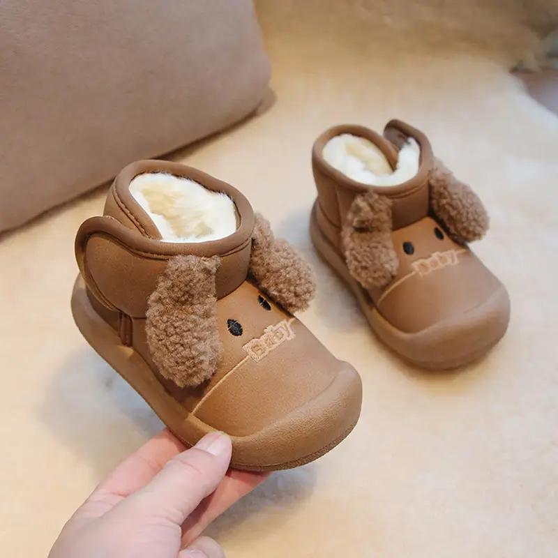 Baby Fleece Lined Snow Boots Warm Winter Kids Shoes