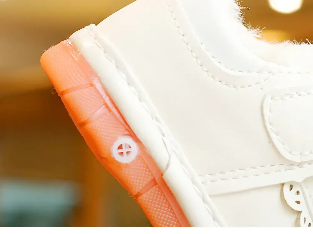 Winter Fleece Toddler Shoes Cream Orange 1-2Y — feature 1