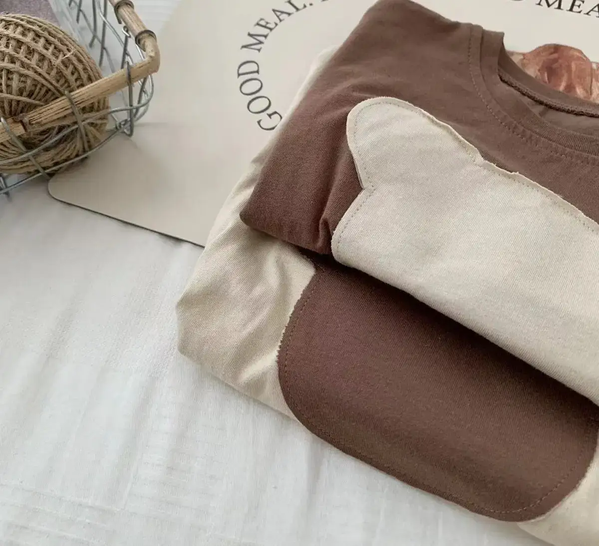 Brown Heart Print Kids T-Shirt Half Sleeve Summer Casual — feature 19