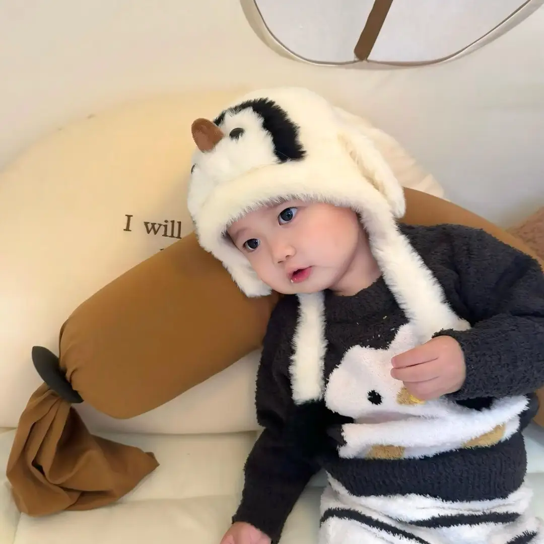 Children's Hats, Winter Hats, Penguin Hats, Thickened Warm Windproof Ear Protection Hats for Boys and Girls, Lei Feng Hats, New Spring and Summer Styles — feature 5