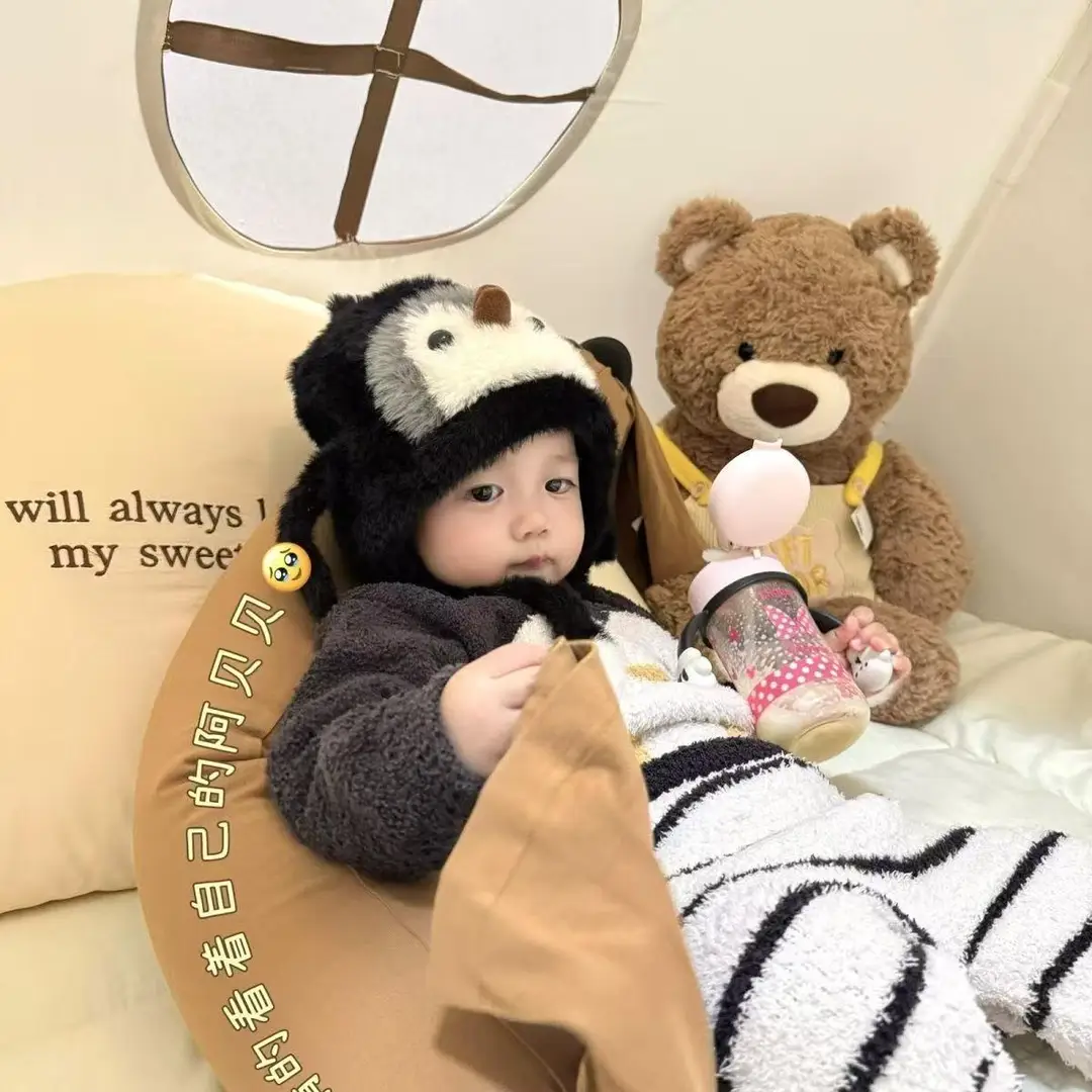 Children's Hats, Winter Hats, Penguin Hats, Thickened Warm Windproof Ear Protection Hats for Boys and Girls, Lei Feng Hats, New Spring and Summer Styles — feature 7