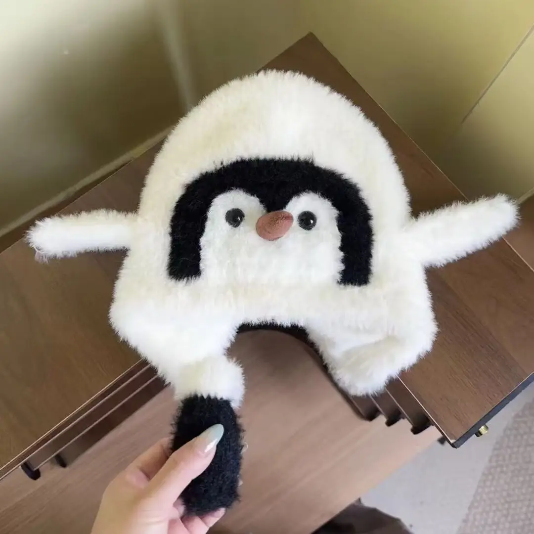 Children's Hats, Winter Hats, Penguin Hats, Thickened Warm Windproof Ear Protection Hats for Boys and Girls, Lei Feng Hats, New Spring and Summer Styles — feature 9