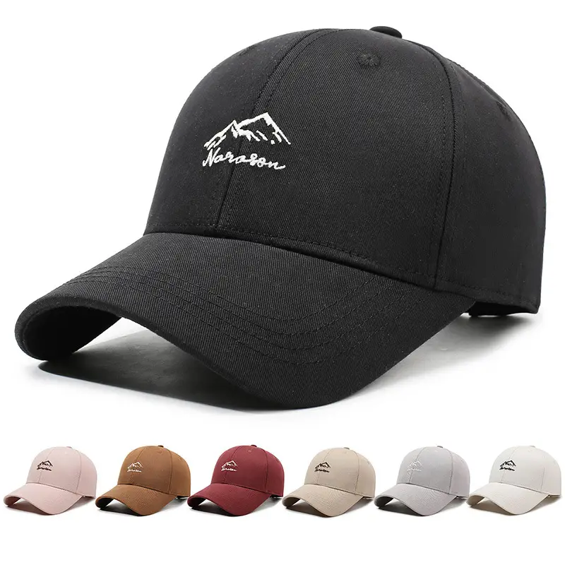 Men Mountain Embroidered Beige Baseball Cap - Image 9