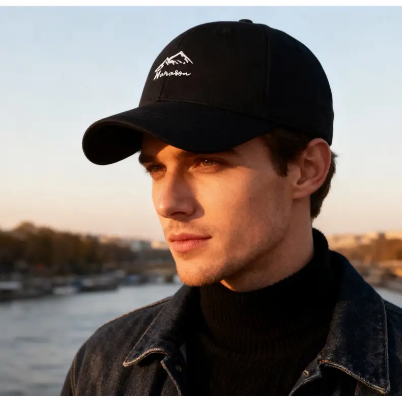 Men Mountain Embroidered Beige Baseball Cap — feature 14