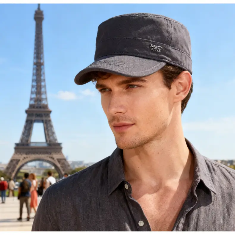 Men Sunshade Baseball Cap with Back Closure & Cap — feature 14