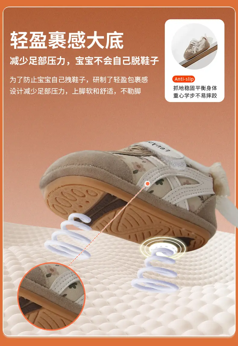 Plush Baby Shoes for Women 0-6-12 Months Soft-Soled Winter Baby Cotton Shoes Princess Toddler Shoes Plush Non-Falling Shoes β feature 18