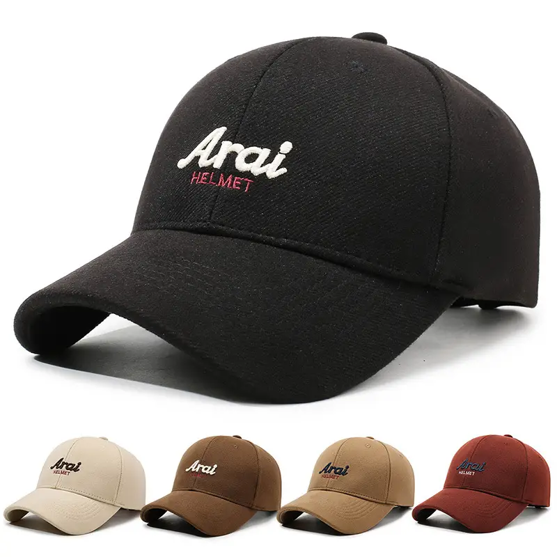 Men Embroidered Fleece Baseball Cap Winter Warm Outdoor - Image 7