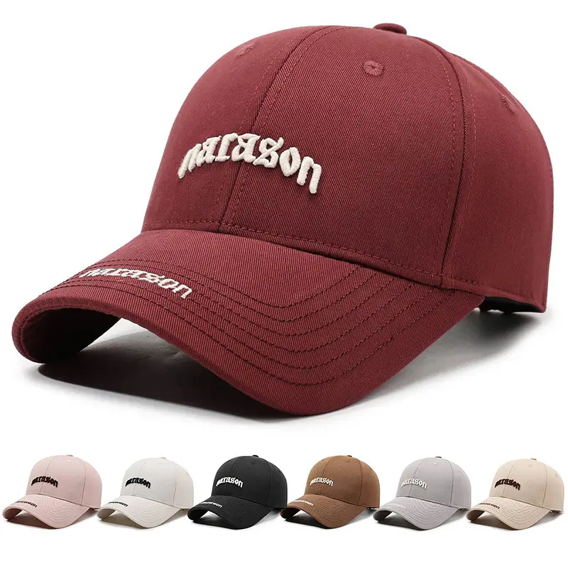 Women Maroon Letter Embroidered Baseball Cap - Image 11