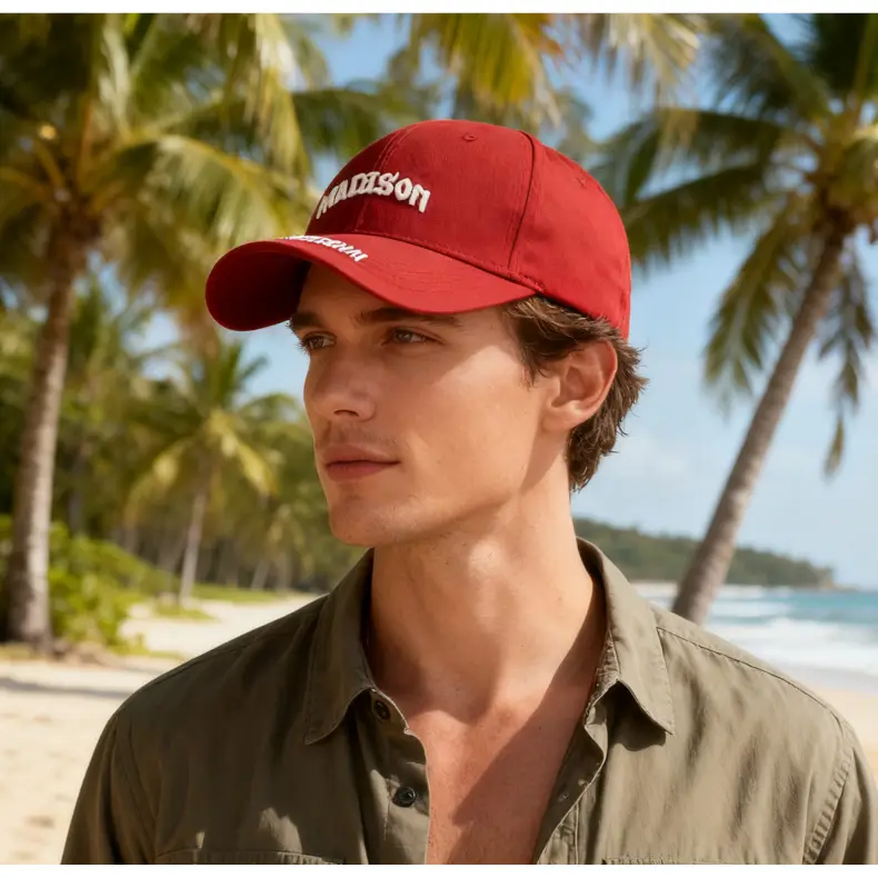 Women Maroon Letter Embroidered Baseball Cap — feature 15