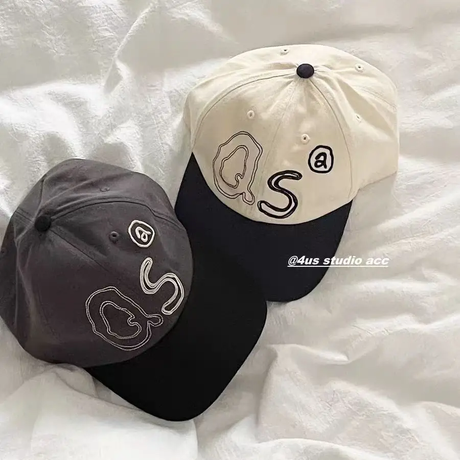 Korean Ig Blogger Same Color Baseball Cap for Men Women Curved Brim - Image 4
