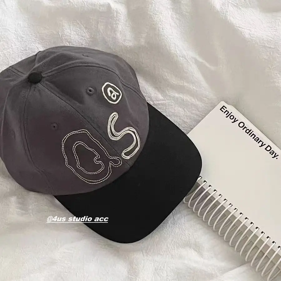 Korean Ig Blogger Same Color Baseball Cap for Men Women Curved Brim - Image 5
