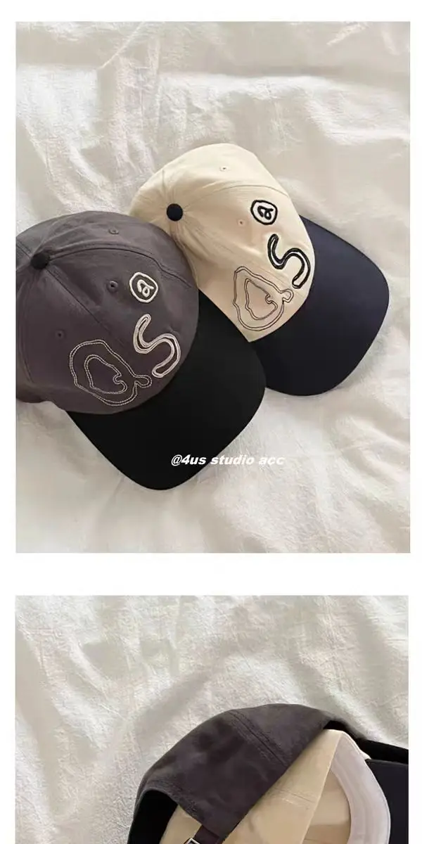 Korean Ig Blogger Same Color Baseball Cap for Men Women Curved Brim — feature 5