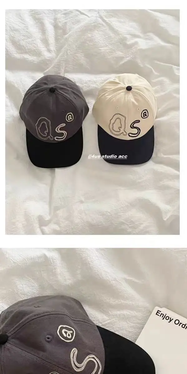 Korean Ig Blogger Same Color Baseball Cap for Men Women Curved Brim — feature 7