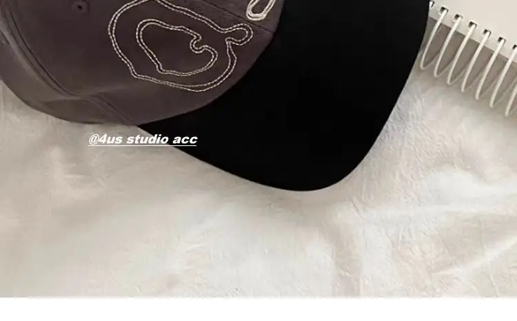 Korean Ig Blogger Same Color Baseball Cap for Men Women Curved Brim — feature 8