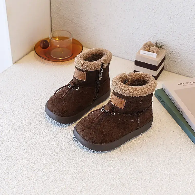 Baby Girl Fleece Lined Snow Boots with Bow