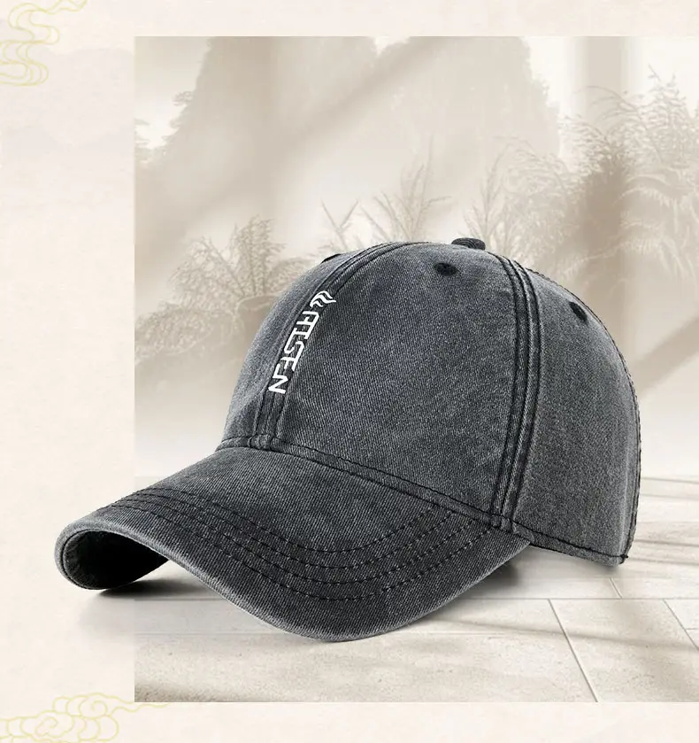 Vintage Washed Baseball Cap for Women Large Head Circumference — feature 4