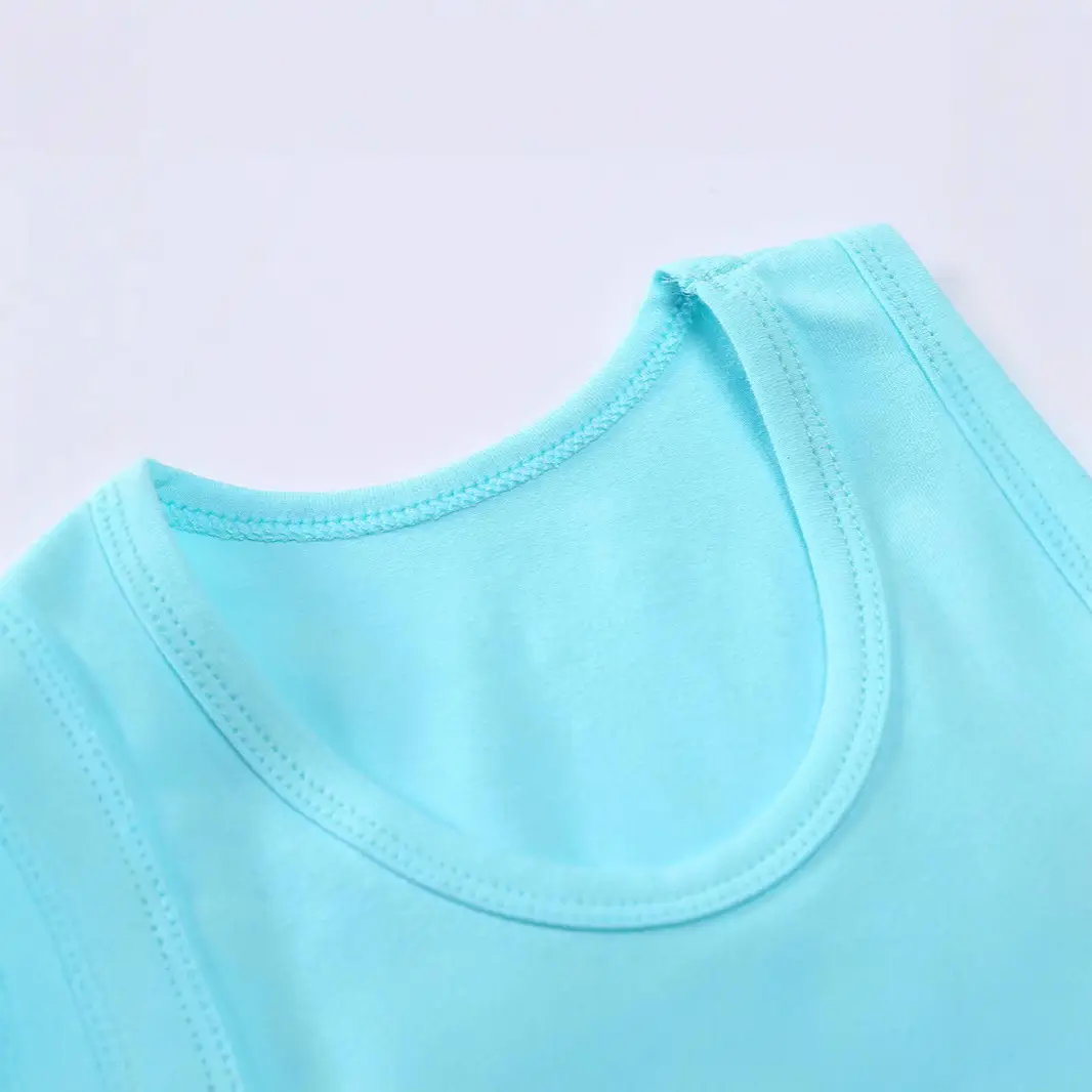Cotton Sleeveless Vest Yellow for Kids - Image 14