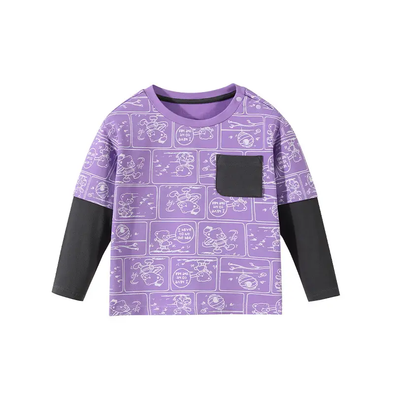 Classic Teddy Boys Boys Cotton Long Sleeve T-Shirt with Antibacterial Design - Image 8