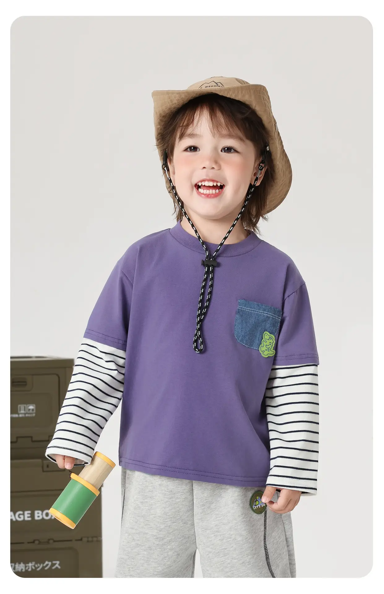 Right European Boys Cartoon Spliced Fake Two-Piece Long-Sleeved T-Shirt Autum 2025 New Kidsren's Baby Tops Trendy — feature 20