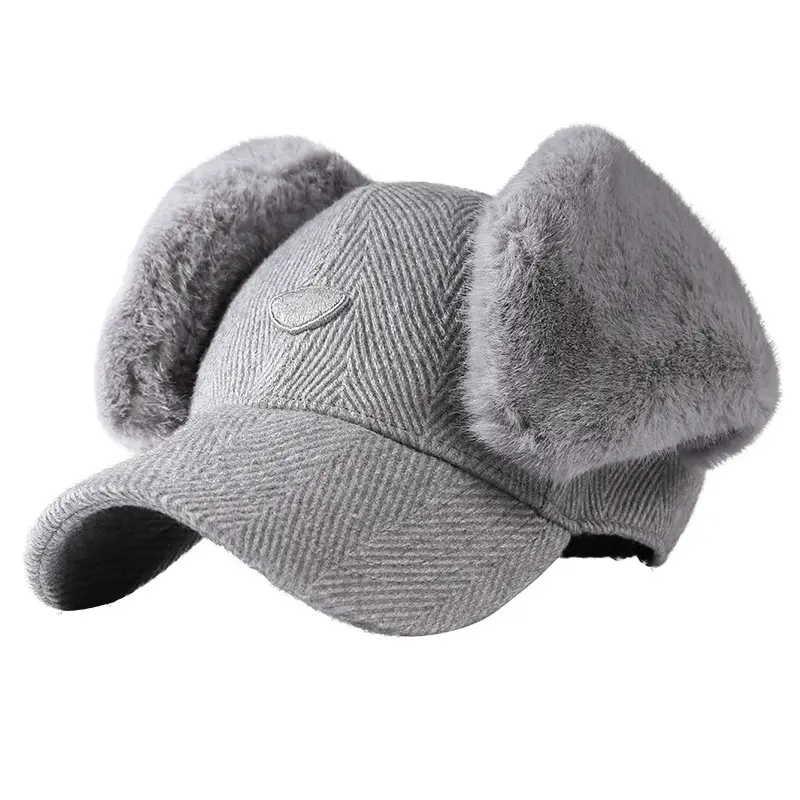 Fluffy Duckbill Cap for Dogs Winter Warm Wool Blend - Image 2