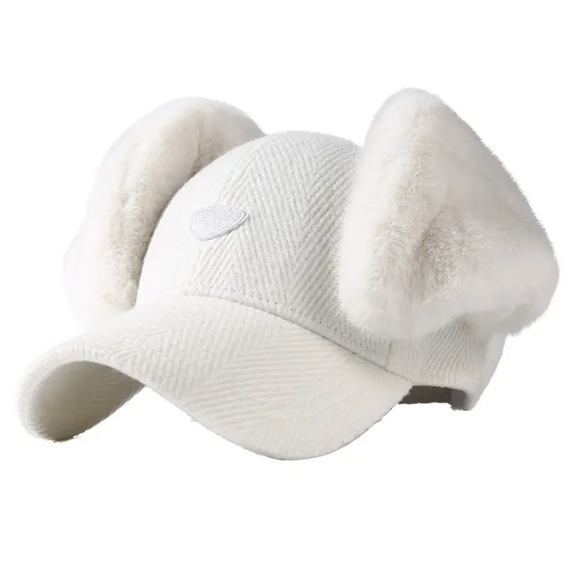 Fluffy Duckbill Cap for Dogs Winter Warm Wool Blend - Image 3