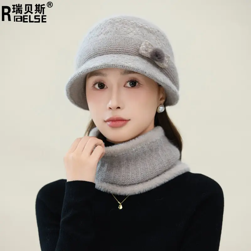 Velvet Warm Ear Hat for Women Elderly Cold Proof