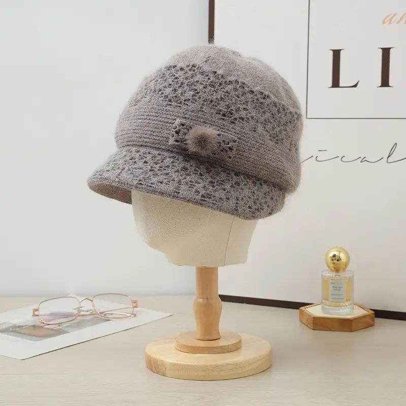 Velvet Warm Ear Hat for Women Elderly Cold Proof